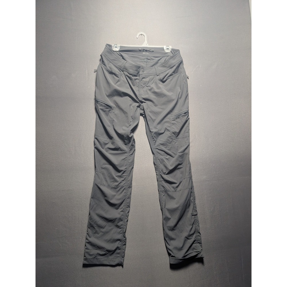 NRS Guide Pants Womens 8 Flint Gray Flat Front Straight Leg Hiking Outdoor
